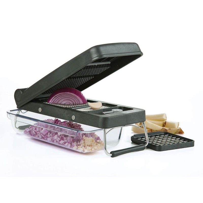 PL8 Professional Chopper, Black - Multi-Functional Vegetable Chopper, Dicer, and Mincer with Sturdy Stainless Steel Frame, Perfect for Onions, Tomatoes, and More - Image 2